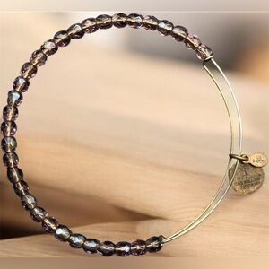 Alex and Ani Bead Expandable Bangle Bracelet Purple Beads J63